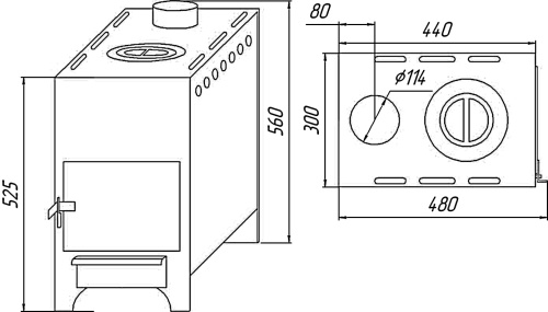 Печь отопительная Варвара "Домовой"